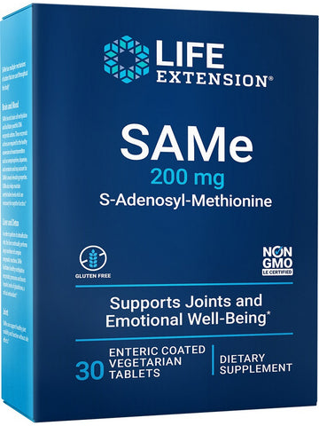 Life Extension, SAMe, 200 mg, 30 enteric-coated vegetarian tablet
