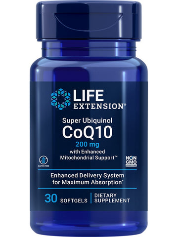 Life Extension, Super Ubiquinol CoQ10 with Enhanced Mitochondrial Support™, 200 mg, 30 softgels