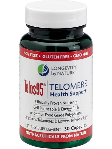 Longevity by Nature, Telos95 Telomere Health Support, 30 Capsules