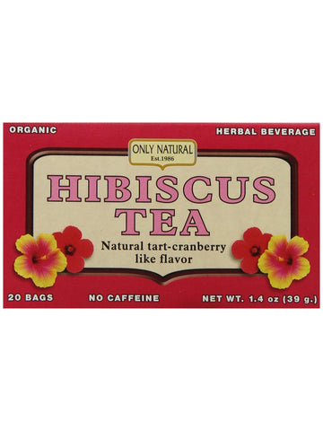 Only Natural, Hibiscus Tea Organic, 20 bags
