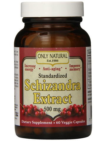 Only Natural, Schizandra Extract 500mg, 60 vegicaps
