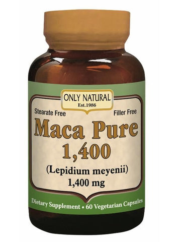 Only Natural, Maca Pure 1 400 mg, 60 vegicaps
