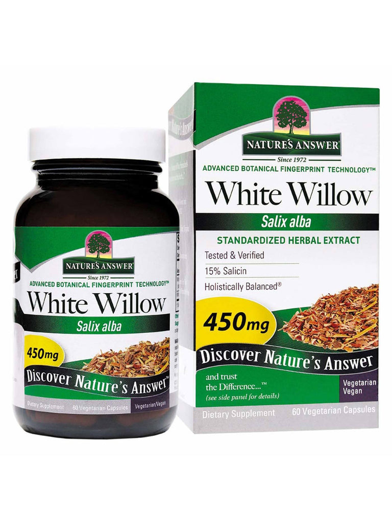 White Willow Bark Standardized, 60 vegicaps, Nature's Answer