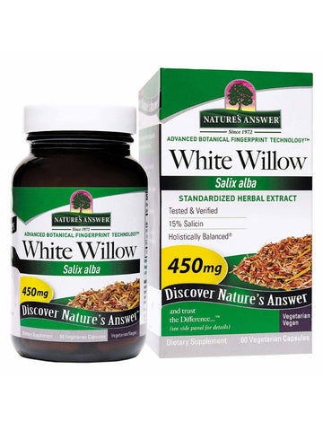 White Willow Bark Standardized, 60 vegicaps, Nature's Answer