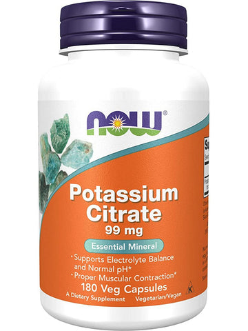 NOW Foods, Potassium Citrate 99 mg, 180 veg capsules