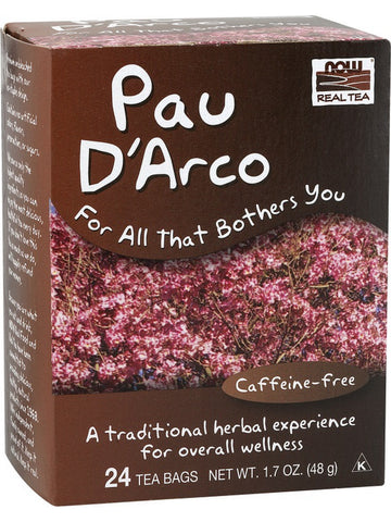 NOW Foods, Pau D'Arco, For All That Bothers You, 24 tea bags