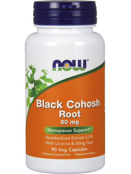 NOW Foods, Black Cohosh Root 80 mg, 90 veg capsules