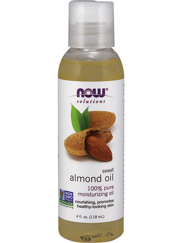 NOW Foods, Sweet Almond Oil, 100% Pure Moisturizing Oil, 4 fl oz