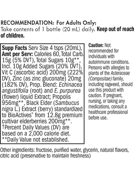 Nature's Way, Sambucus Immune Single Shot Syrup Tray, 12 x 20 ml bottles