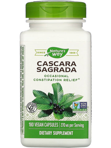 Nature's Way, Cascara Sagrada Bark, 180 vegan capsules