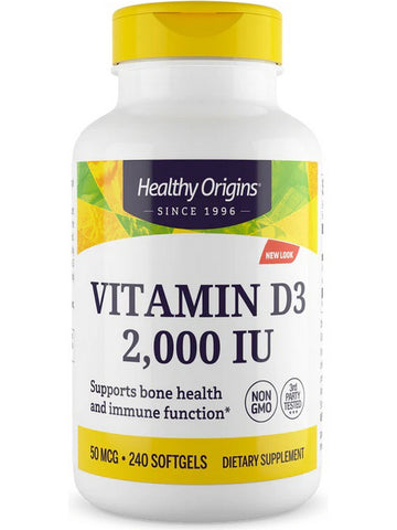 Healthy Origins, Vitamin D3 2,000 IU, 50 mcg, 240 Softgels