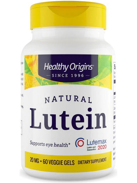 Healthy Origins, Natural Lutein, 20 mg, 60 Veggie Gels