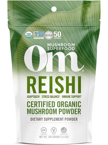 Om Mushroom Superfood, Reishi Certified Organic Mushroom Powder, 3.5 oz