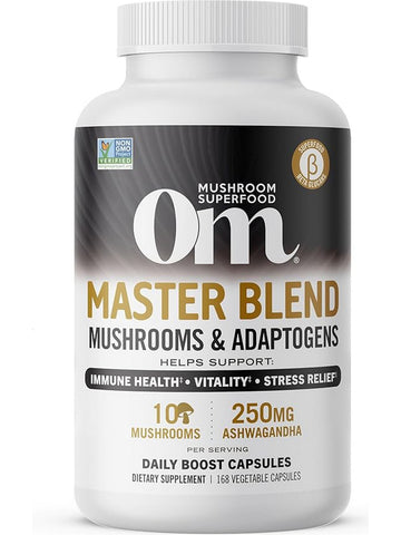 Om Mushroom Superfood, Master Blend Daily Boost Capsules, 168 Vegetable Capsules