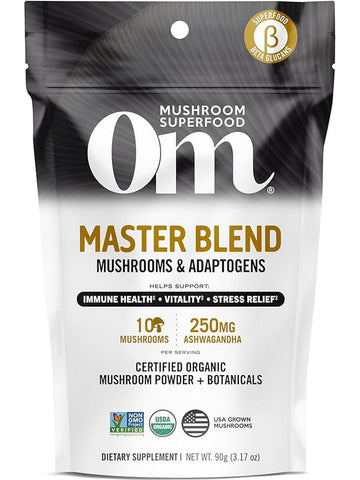 Om Mushroom Superfood, Master Blend Certified Organic Mushroom Powder + Botanicals, 3.17 oz