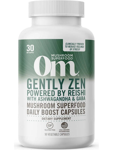 Om Mushroom Superfood, Gently Zen Mushroom Superfood Daily Boost Capsules, 90 Vegetable Capsules