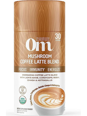 Om Mushroom Superfood, Mushroom Coffee Latte Blend, 8.47 oz