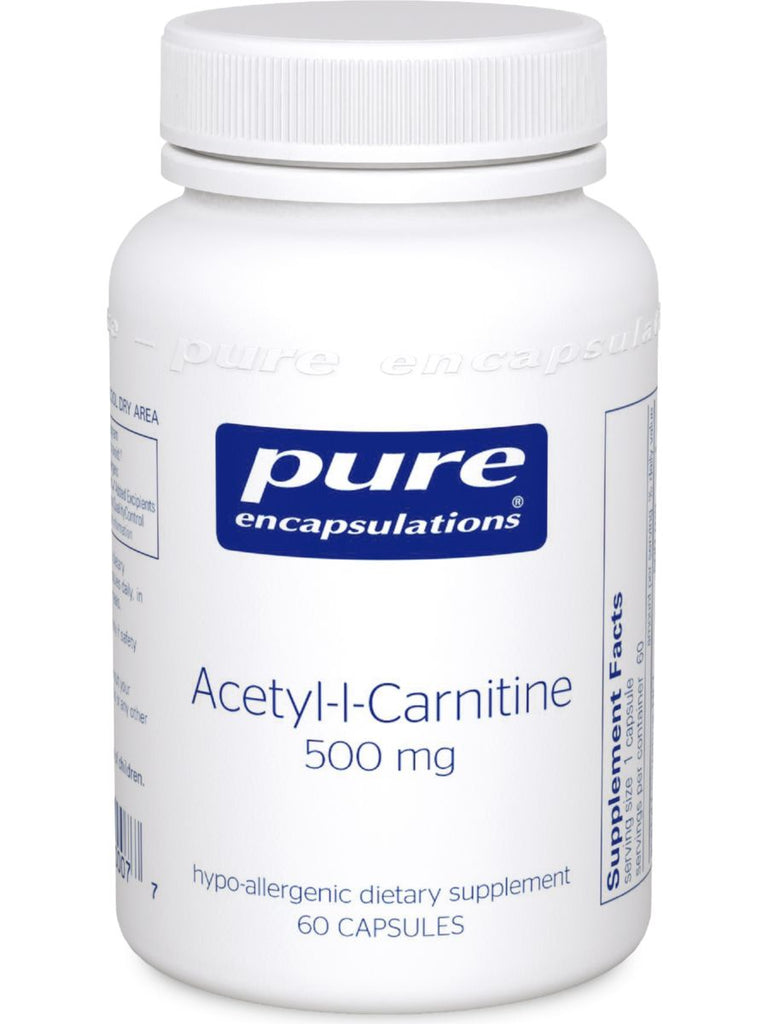 Pure Encapsulations, Acetyl-L-Carnitine, 500 mg, 60 vcaps