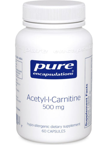 Pure Encapsulations, Acetyl-L-Carnitine, 500 mg, 60 vcaps