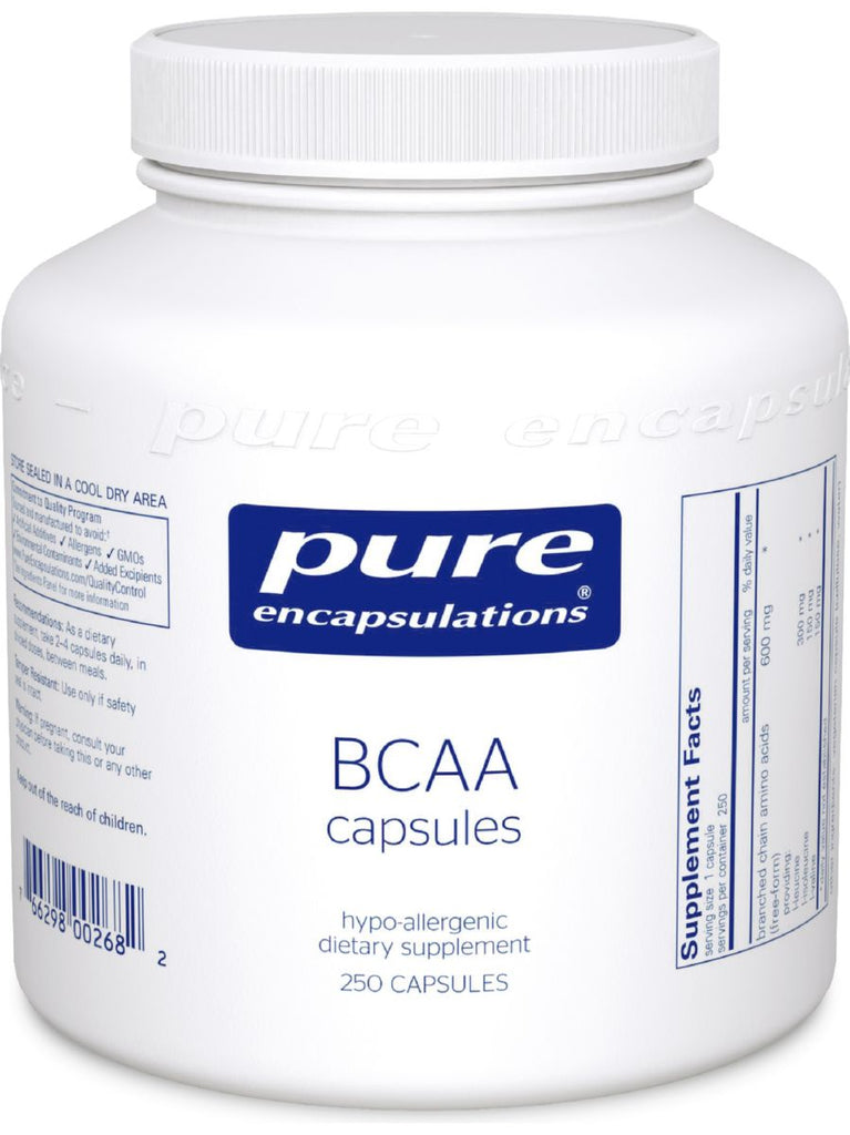 Pure Encapsulations, BCAA, 600 mg, 250 vcaps