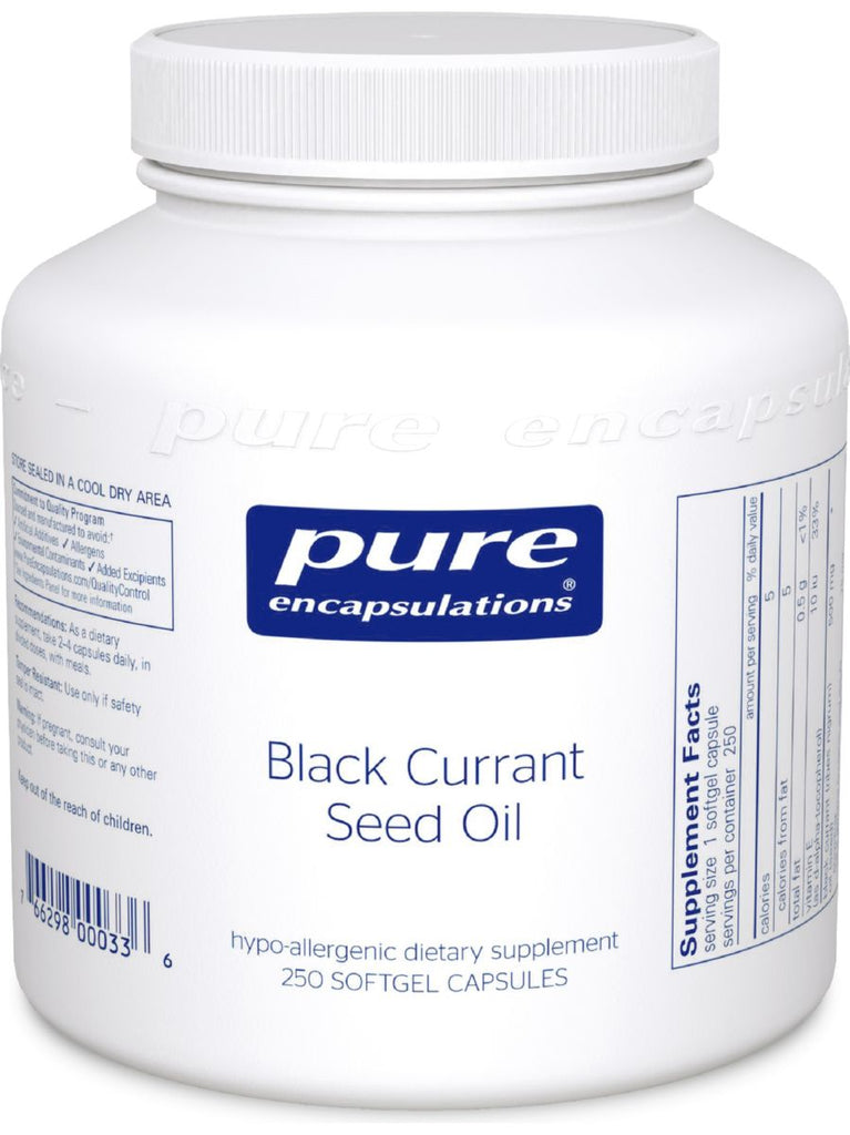 Pure Encapsulations, Black Currant Seed Oil, 500 mg, 250 gels