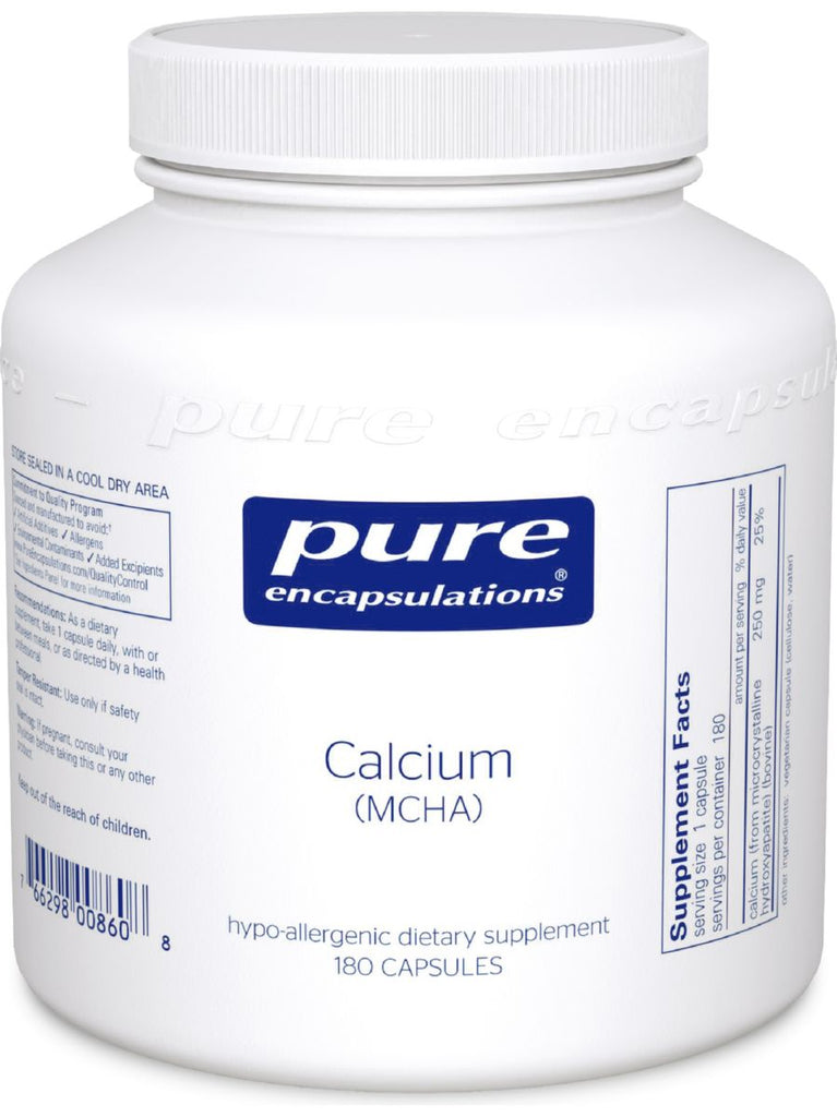 Pure Encapsulations, Calcium (MCHA), 180 vcaps