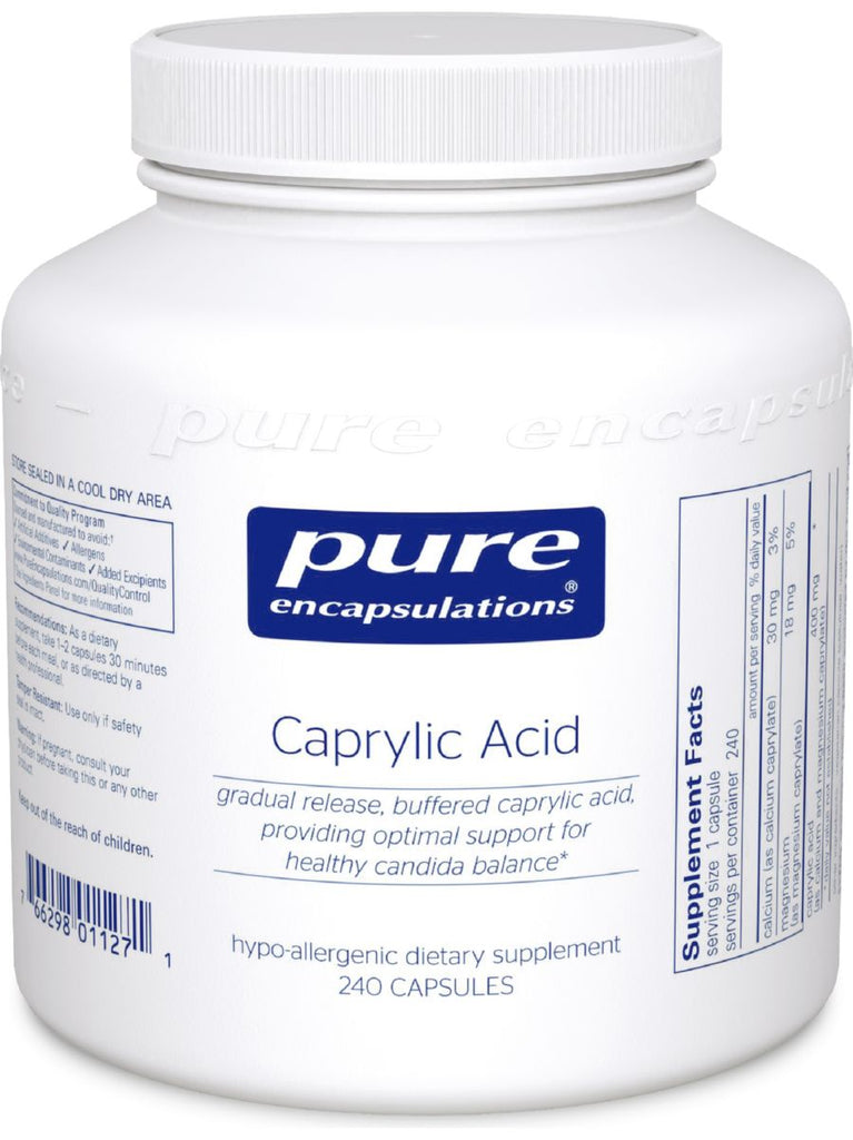 Pure Encapsulations, Caprylic Acid, 240 vcaps