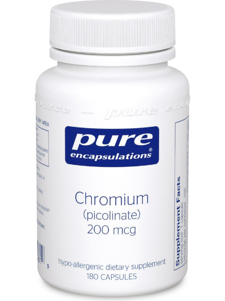 Pure Encapsulations, Chromium (picolinate) 200 mcg, 180 vcaps
