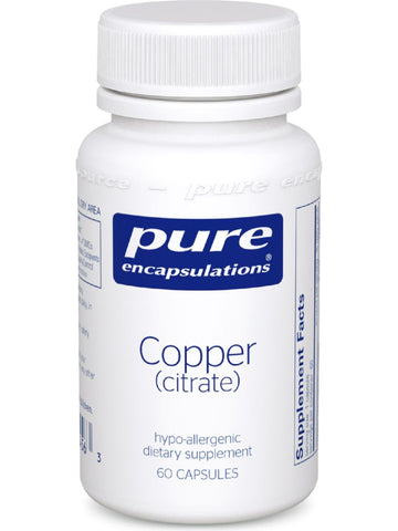 Pure Encapsulations, Copper (citrate), 60 vcaps