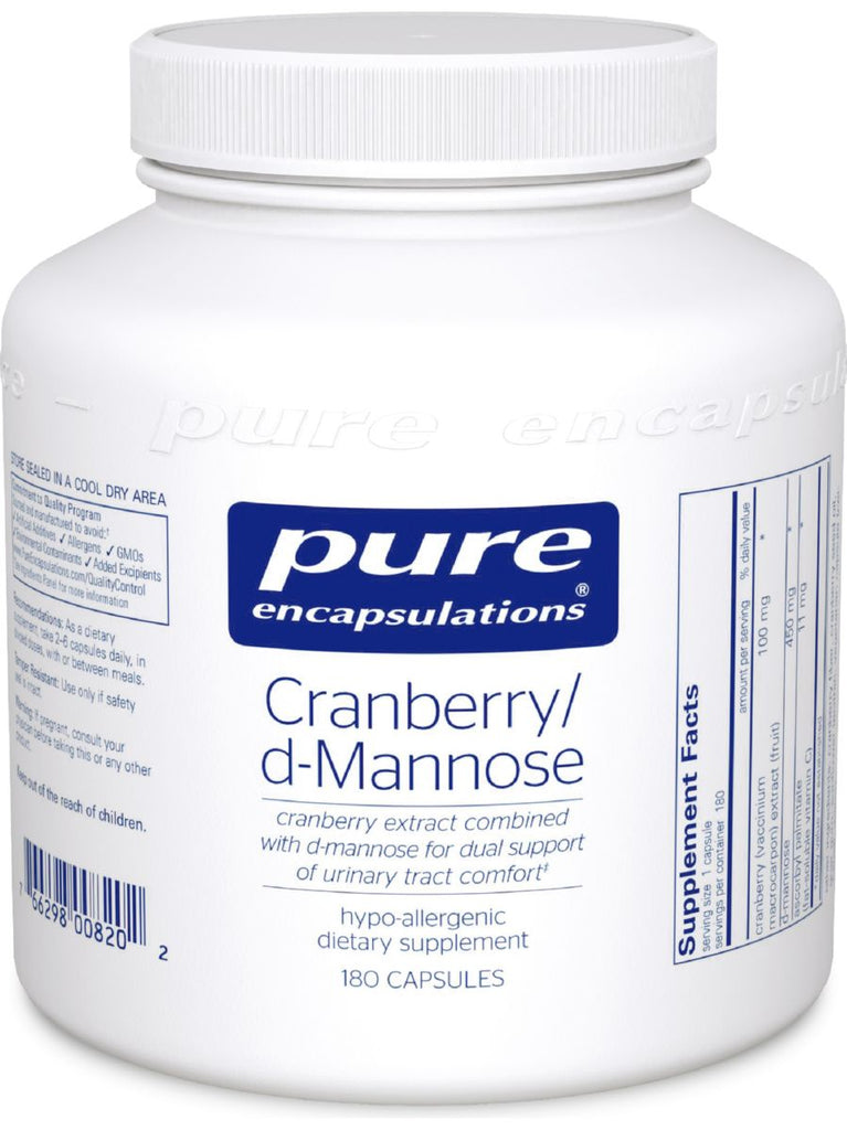 Pure Encapsulations, Cranberry/d-Mannose, 180 vcaps