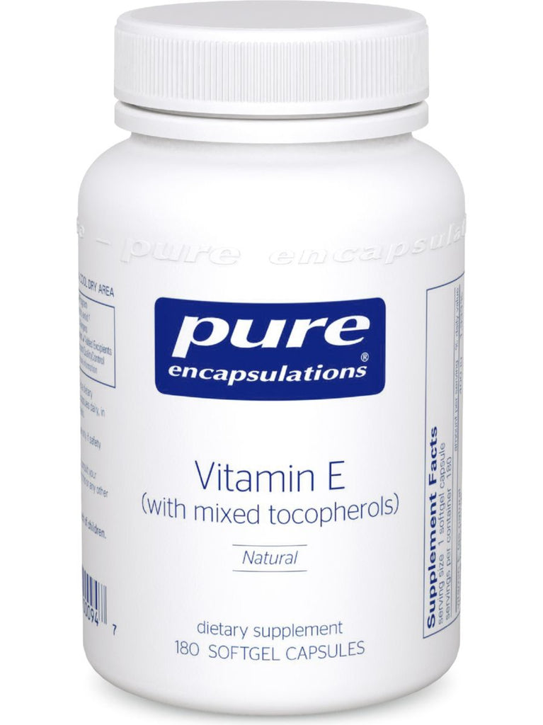 Pure Encapsulations, Vitamin E (Natural) 260 mg, 180 gels