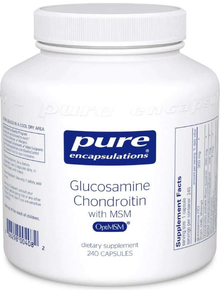 Pure Encapsulations, Glucosamine Chondroitin, w/ MSM, 240 vcaps