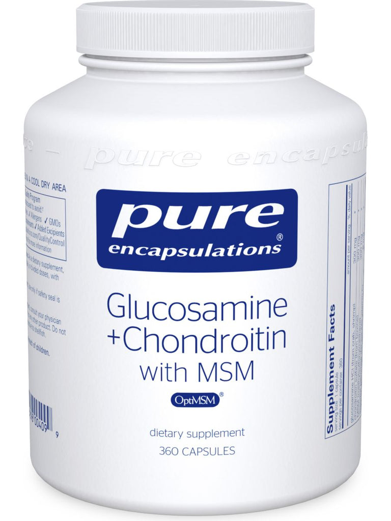 Pure Encapsulations, Glucosamine Chondroitin, w/MSM, 360 caps