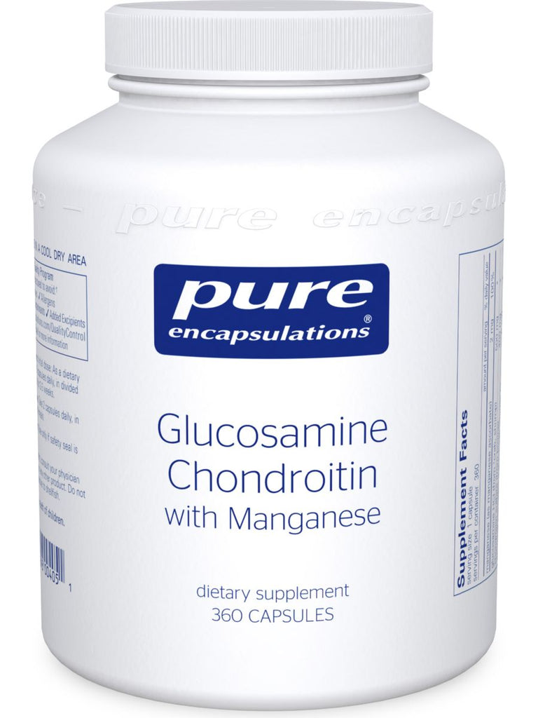 Pure Encapsulations, Glucosamine Chondroitin, w/Manga, 360vcaps