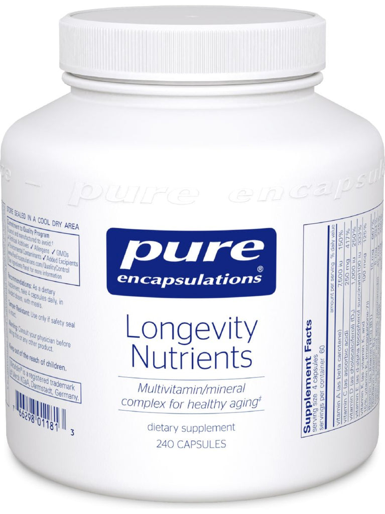Pure Encapsulations, Longevity Nutrients, 240 vcaps