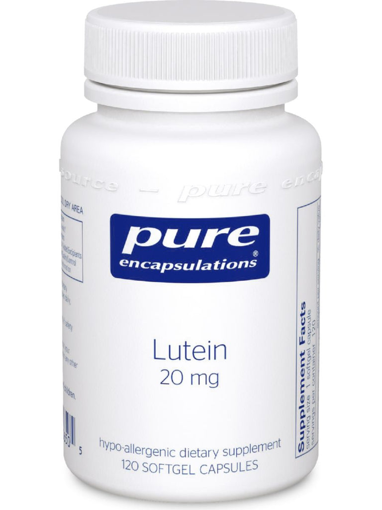 Pure Encapsulations, Lutein, 20 mg, 120 gels