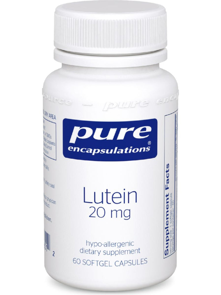 Pure Encapsulations, Lutein, 20 mg, 60 gels