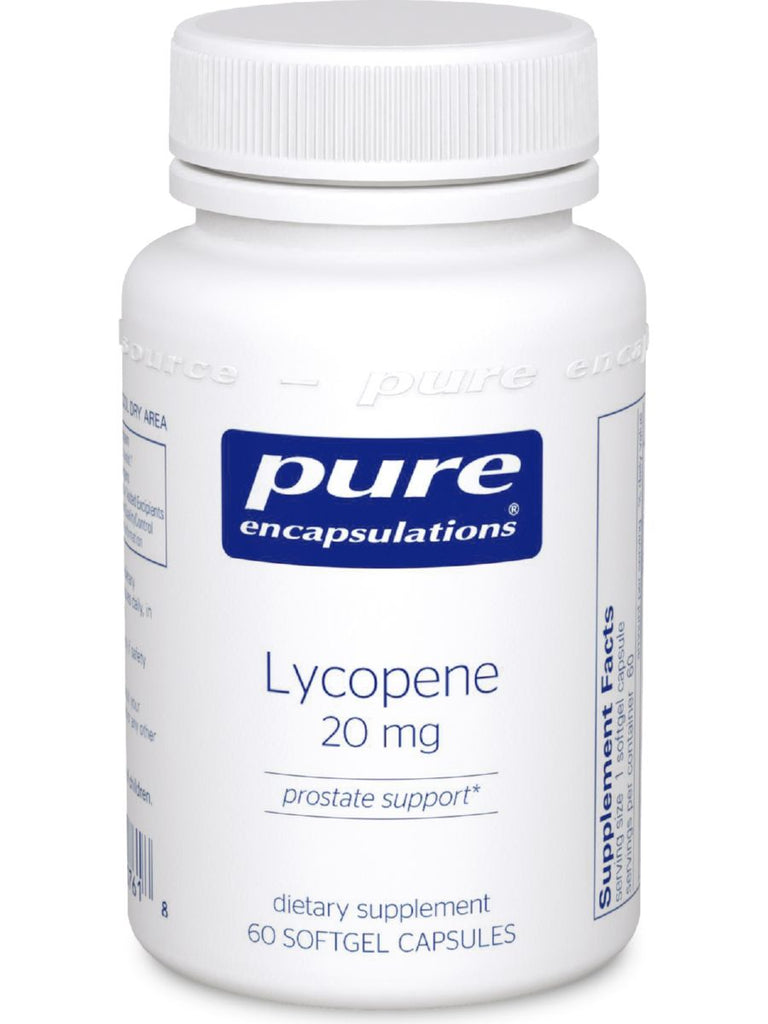 Pure Encapsulations, Lycopene, 20 mg, 60 gels