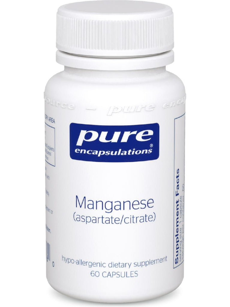 Pure Encapsulations, Manganese (aspartate/citrate), 60 vcaps