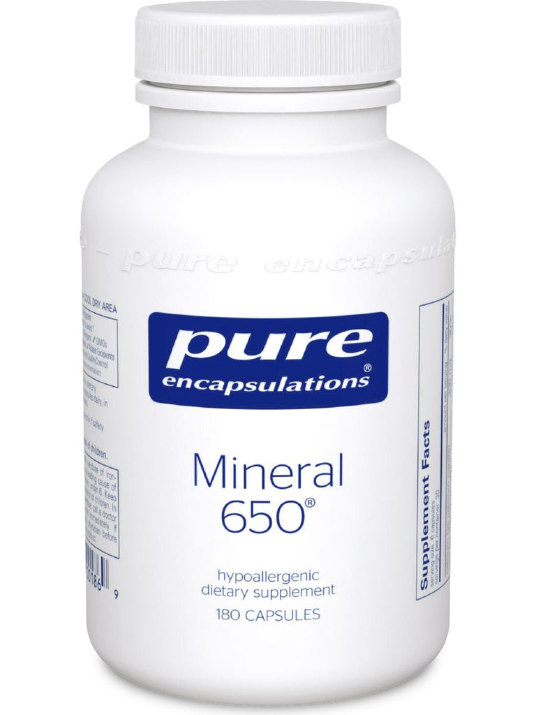 Pure Encapsulations, Mineral 650, 180 vcaps