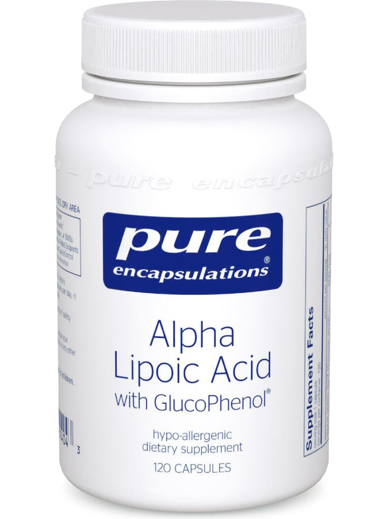 Pure Encapsulations, Alpha Lipoic Acid, w/ GlucoPhen, 120 vcaps