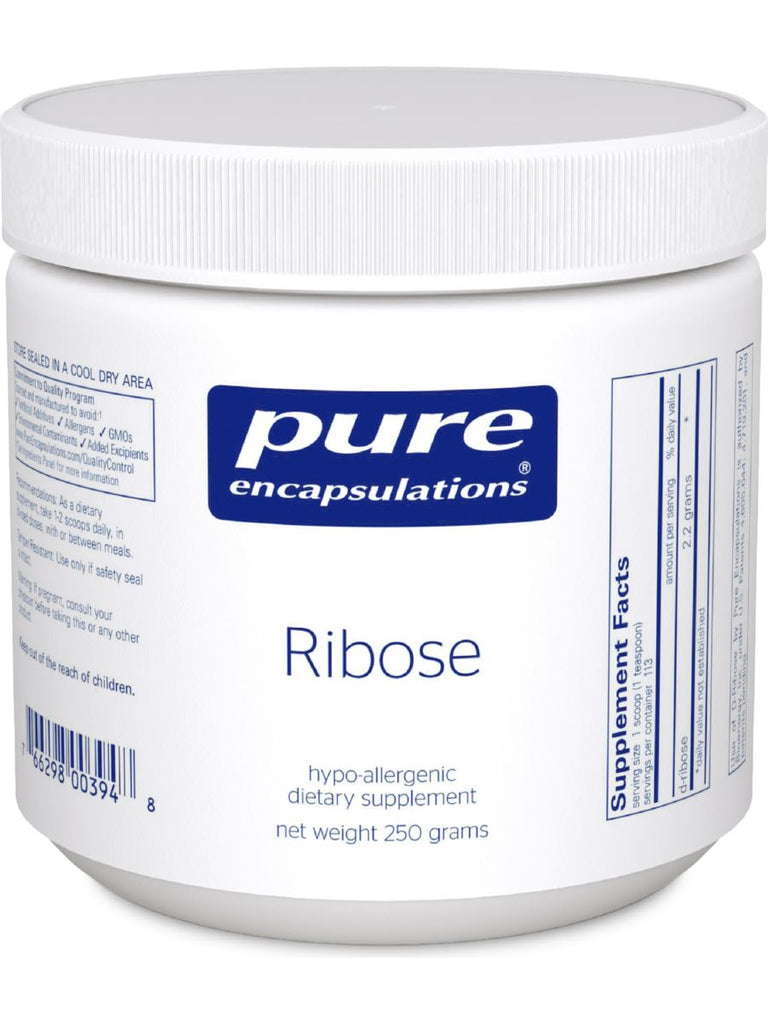 Pure Encapsulations, Ribose, 250 gms
