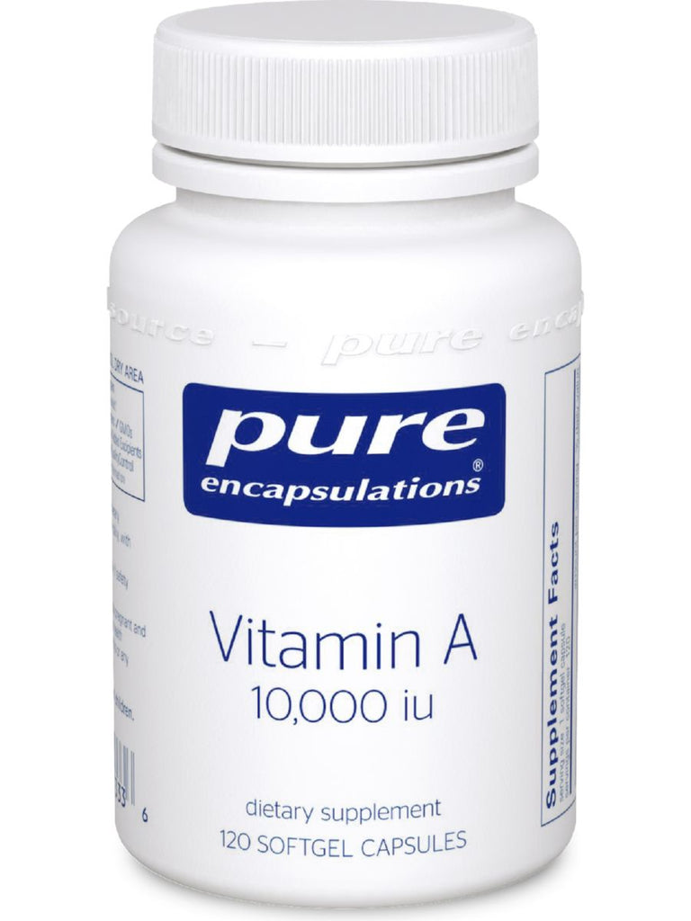 Pure Encapsulations, Vitamin A 10000 IU, 120 gels
