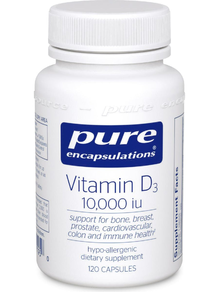 Pure Encapsulations, Vitamin D3 10000 IU, 120 vcaps