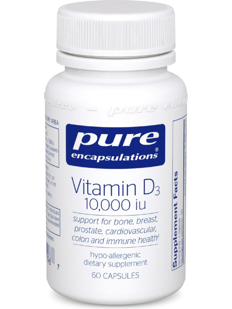 Pure Encapsulations, Vitamin D3 10000 IU, 60 vcaps