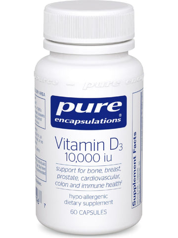 Pure Encapsulations, Vitamin D3 10000 IU, 60 vcaps