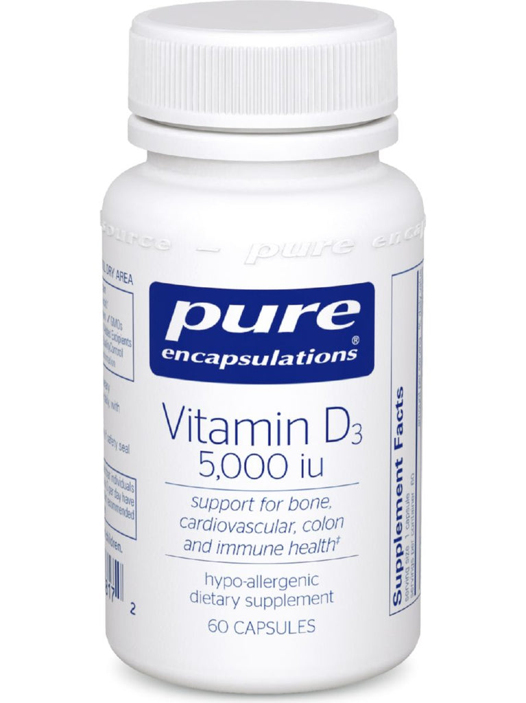 Pure Encapsulations, Vitamin D3 5000 IU, 60 vcaps