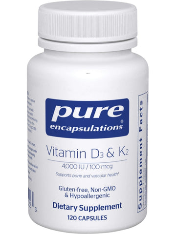 Pure Encapsulations, Vitamin D3 & K2, 120 capsules