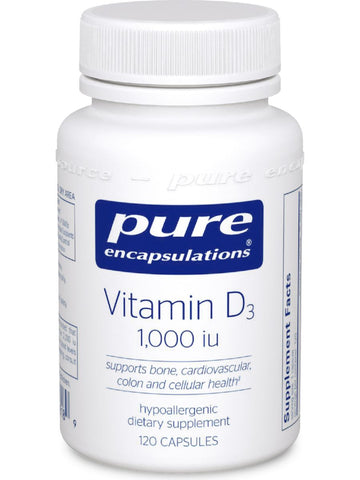 Pure Encapsulations, Vitamin D3 1000 IU, 120 vcaps