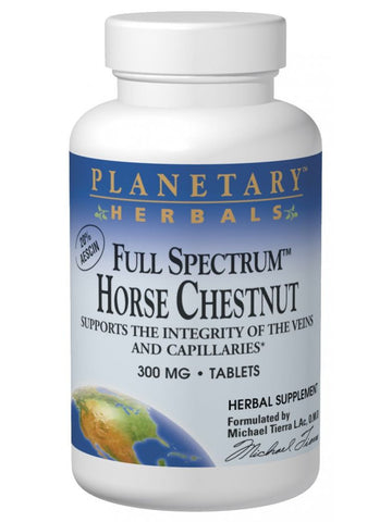 Planetary Herbals, Horse Chestnut 300mg Full Spectrum Std 20% Aescin, 120 ct